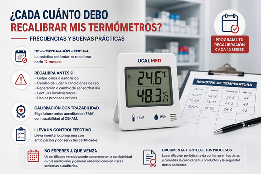 ¿Cada cuánto debo recalibrar mis termómetros? | UCAL MED