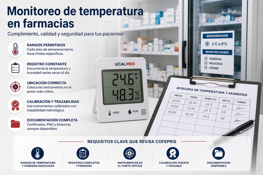 ¿Qué exige COFEPRIS en el monitoreo de temperatura de farmacias? | UCAL MED